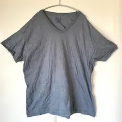 【FRUIT OF THE LOOM】Vネック 半袖Tシャツ 2XL グレー