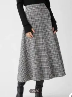 ミラオーウェン　ハイウエストロングスカート
