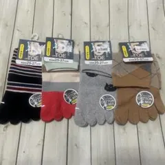 メンズ 5本指ソックス☆4足セット 25～27cm