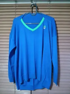 新品未使用‼️　ネネット　ブルーの薄手綿ニット