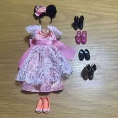 リカちゃん （ディズニーリゾートミニーちゃん）着せ替え服・靴セット