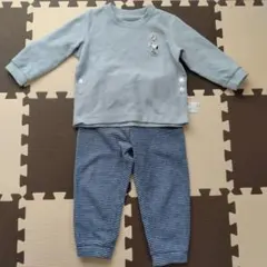 ユニクロ　フリース　パジャマ　スヌーピー　青色　100cm