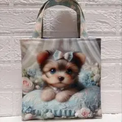 ハンドメイド・布バスケット・パネル柄・犬・いぬ・ - メルカリ