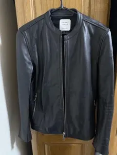 UNITED TOKYO ブラックレザーシングルライダースジャケット