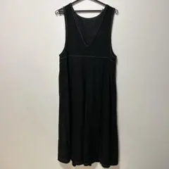 しまむら ワンピース ブラック L Lutique ジャンパースカート⑧