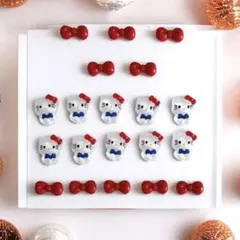 〈新品未使用〉ネイルパーツ　ハローキティ パーツセット♡ リボン　20個