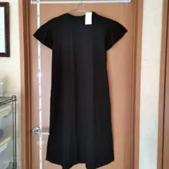 【新品】ノースリーブ 半袖ワンピース ブラック 150cm【管理No.630】