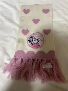 ディズニー マフラー ミニーちゃん ハート フリンジ