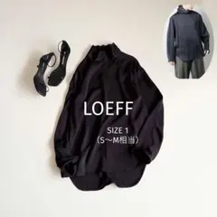 【ロエフ LOEFF】サテン ハイネック プルオーバー とろみ ブラウス 日本製