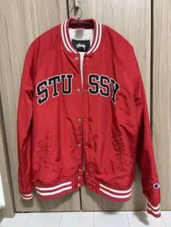 STUSSY スタジャン Big 4 オレンジ ブラック Sサイズ - メルカリ