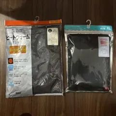 メンズ　2点　ヒートテック　Vネック　半袖