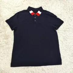 27725✨️モンクレール ポロシャツ ワッペンロゴ Lネイビー メンズのサムネイル