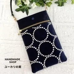 ミナペルホネン タンバリン(ネイビー)スマホショルダーバック - メルカリ
