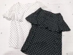 gu トップス ブラウス シャツ 半袖 水玉 ドット セット まとめ売り