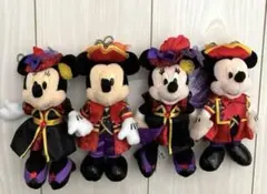 ディズニー　ミッキー　ミニー　ハロウィン　ぬいぐるみバッジ4体セット