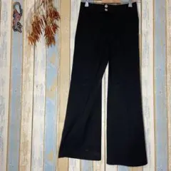 【GU 】ジーユー　ブラック　スラックス　フレアパンツ　オフィス　M