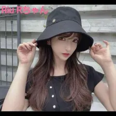 Riu Rちゃん UVカット バケットハット ブラック　バケハ