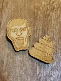 【希少】PUNKDRUNKERS 木製バッヂセット