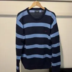 CHAPS ネイビー/ライトブルー ニットセーター Lのサムネイル