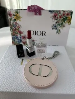Dior　ミニ香水＆ミニルージュ、携帯ミラー　3点セット