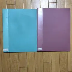 KING JIMクリアファイルA4サイズ 20ポケット みどり&ピンク2冊