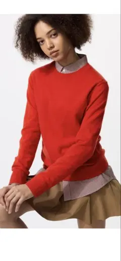 UNIQLO カシミヤ100% ニットセーター レッド 赤 M ユニクロ
