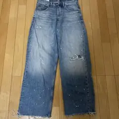 ZARA ダメージ加工 ワイドデニム 36
