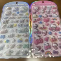 正規品ハローキティ シールセット 2シート　サンリオコットンパフィ