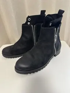 ディーゼル　ブラックスエードショートブーツ