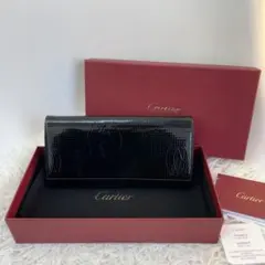美品・Cartier・カルティエ・長財布・ハッピーバースデー・エナメル・黒 極美品】カルティエ 長財布 ハッピーバースデー エナメル ブラック 黒