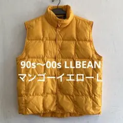 90s 00s LLBEAN ダウンベスト マンゴーＬ