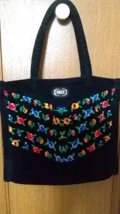 FEILER フェイラー ハンドバッグ 花柄 ブラックのサムネイル