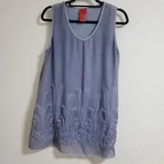 Cristina【M】グレー ノースリーブチュニック