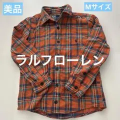 【美品】ラルフローレン 長袖シャツ チェック 赤 レディース Mサイズ