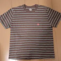 DANTON ボーダー ポケットTシャツ ブラウン 36のサムネイル