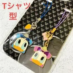 ドナルドダック デイジーダック★Tシャツ型 ペアストラップ★ディズニーストア