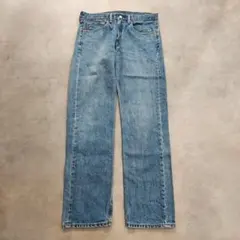 リーバイス505 Levis W34 ブルーデニム 青 ヒゲ 古着 17204