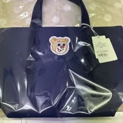 FEILER オールドテディ　ワッペントートバッグ　小　ネイビー