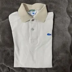 未使用級☆LACOSTE フランスメイドコントラストステッチポロシャツ 