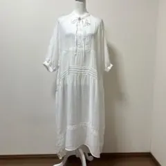 サマンサモスモス ロングワンピース　白　春　夏　薄手　ナチュラル　大人　上品