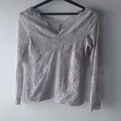 ロペピクニック レースカットソー ピンクベージュ