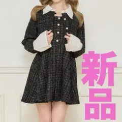 apres jour アプレジュール　ツイード ミニワンピース　ブラック　黒