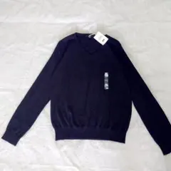 新品　UNIQLO コットンカシミヤ Vネックセーター XL