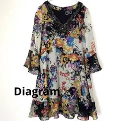 Diagram ダイアグラム シルク　花柄　チュニック　Sサイズのサムネイル