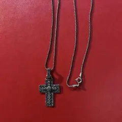 クロスネックレス |Thrifted silver cross necklace