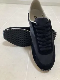 ZARA スエードコンビスニーカー ブラックのサムネイル