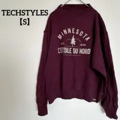1点もの✨TECHSTYLES 【S】スウェット　トレーナー　トップス　赤茶