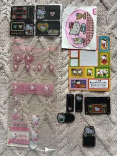 平成レトロ　キティ　エンジェル　花　名前　シール　大きい　当時物 1997年