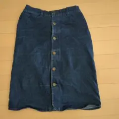 デニム ボタン付きタイトスカート