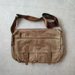 PRADA プラダ ショルダーバッグ メッセンジャーバッグ ナイロン ブラウン